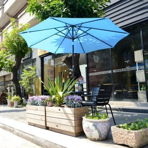 China Factory Supply 2020 Outdoor Patio LED Umbrella Auto Tilt