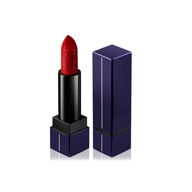 Custom logo high quality pink lip stick wholesale carving long lasting moisturizing magnetic creamy matte lipstick