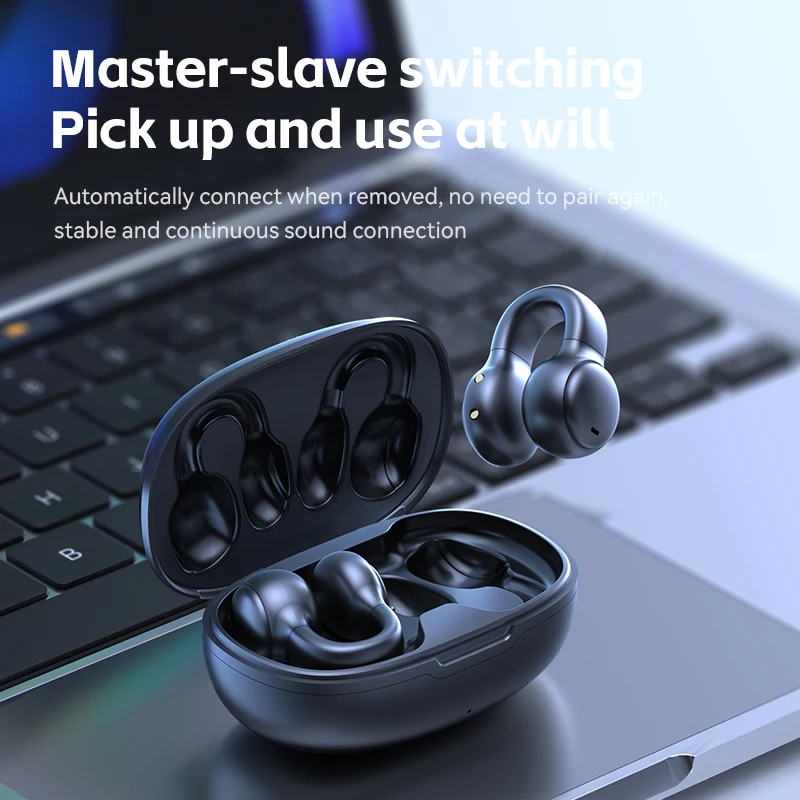 Wholesale ENC ANC TWS Wireless Headphones Bluetooths V5.3 In-ear Earbuds Ear Clip Earphones