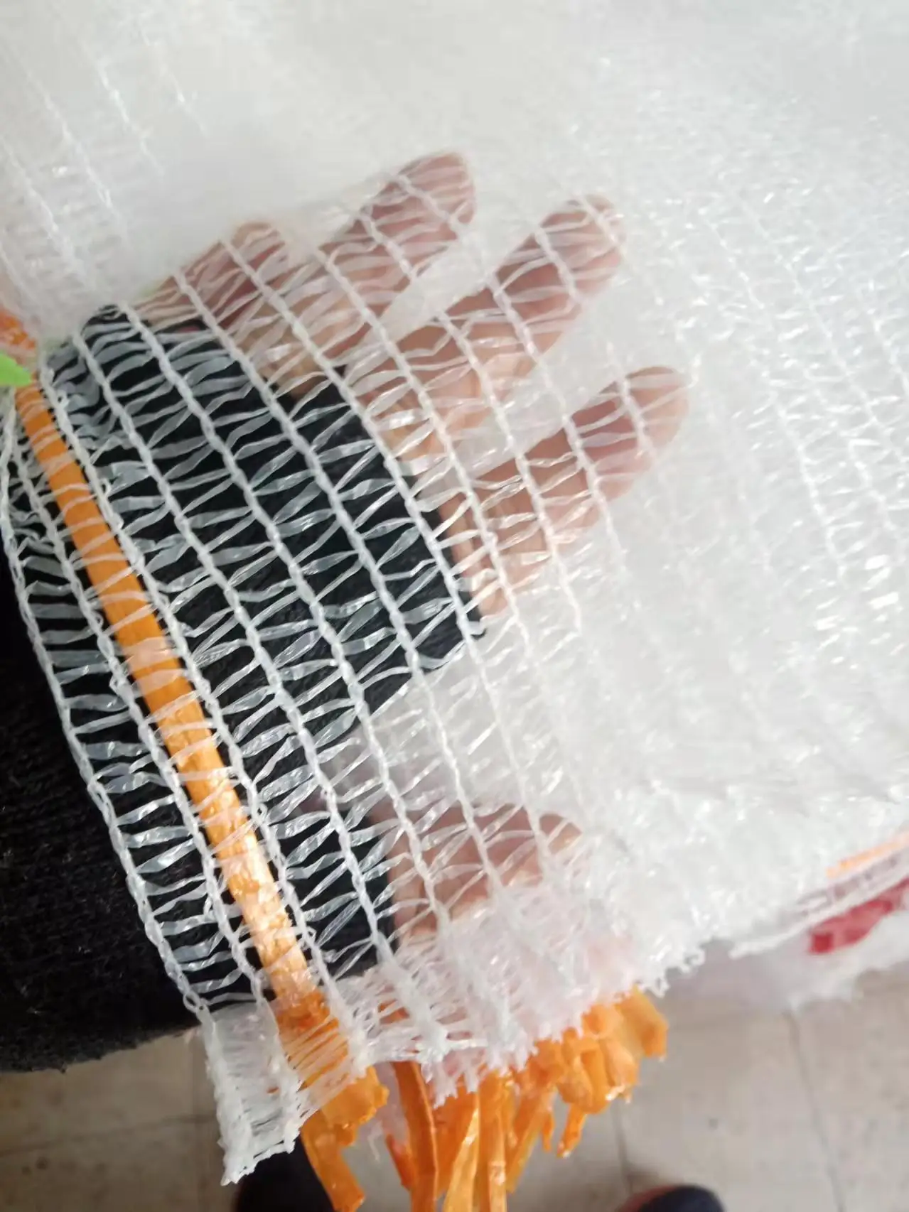 22*35 Rachel Potato White Bag with Hand cut