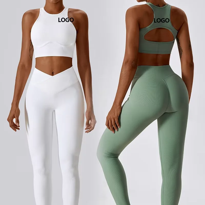 Famous Brand Pure Recycled Nylon Sports Bra for Fitness Gym Running and Yoga Squeeze Tight Hot Sales Yoga Set