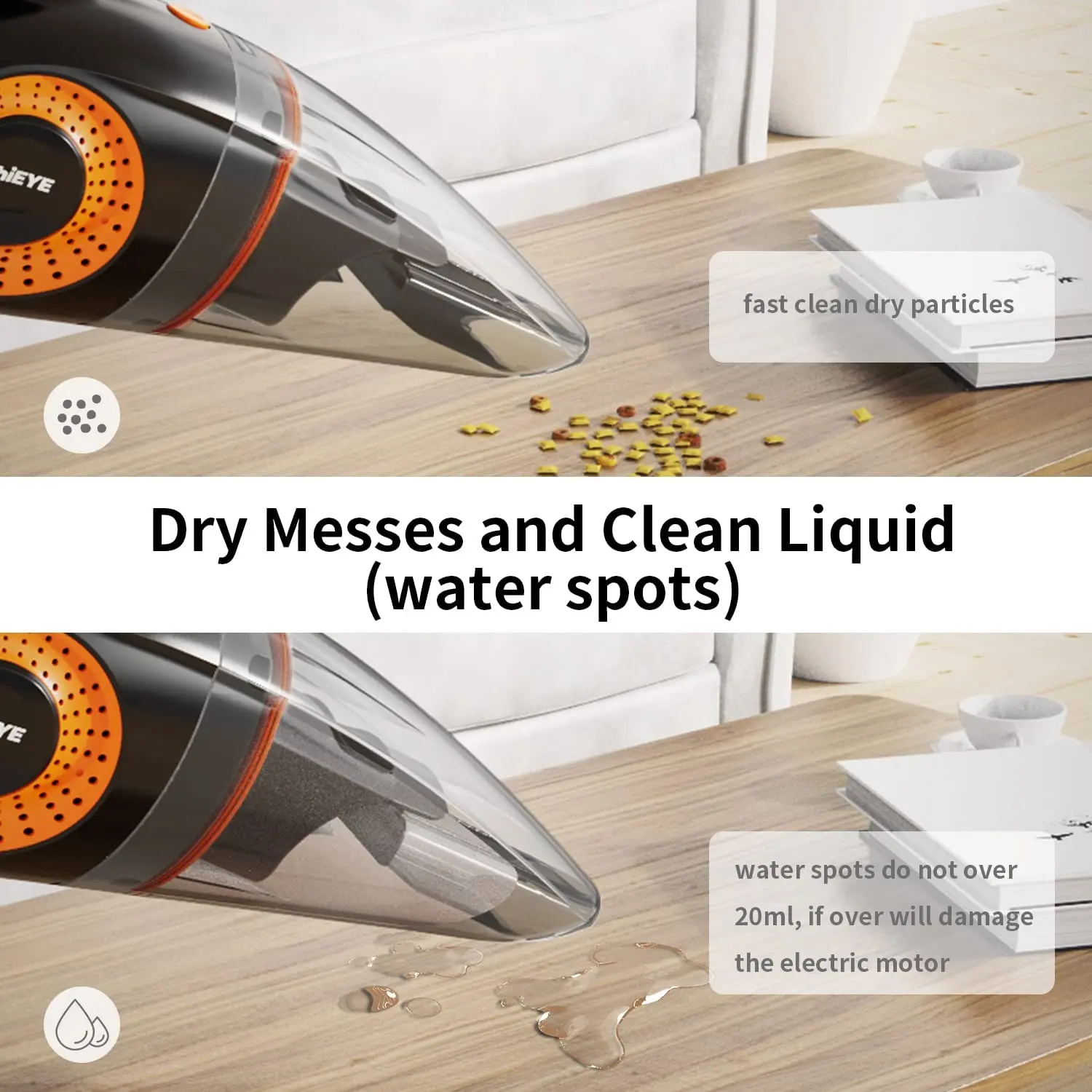 ThiEYE 13000pa Car Vacuum Cleaner Cordless Dustbuster For Car Home Cleaning Portable Handheld Auto Vacuum Cleaner Factory OEM