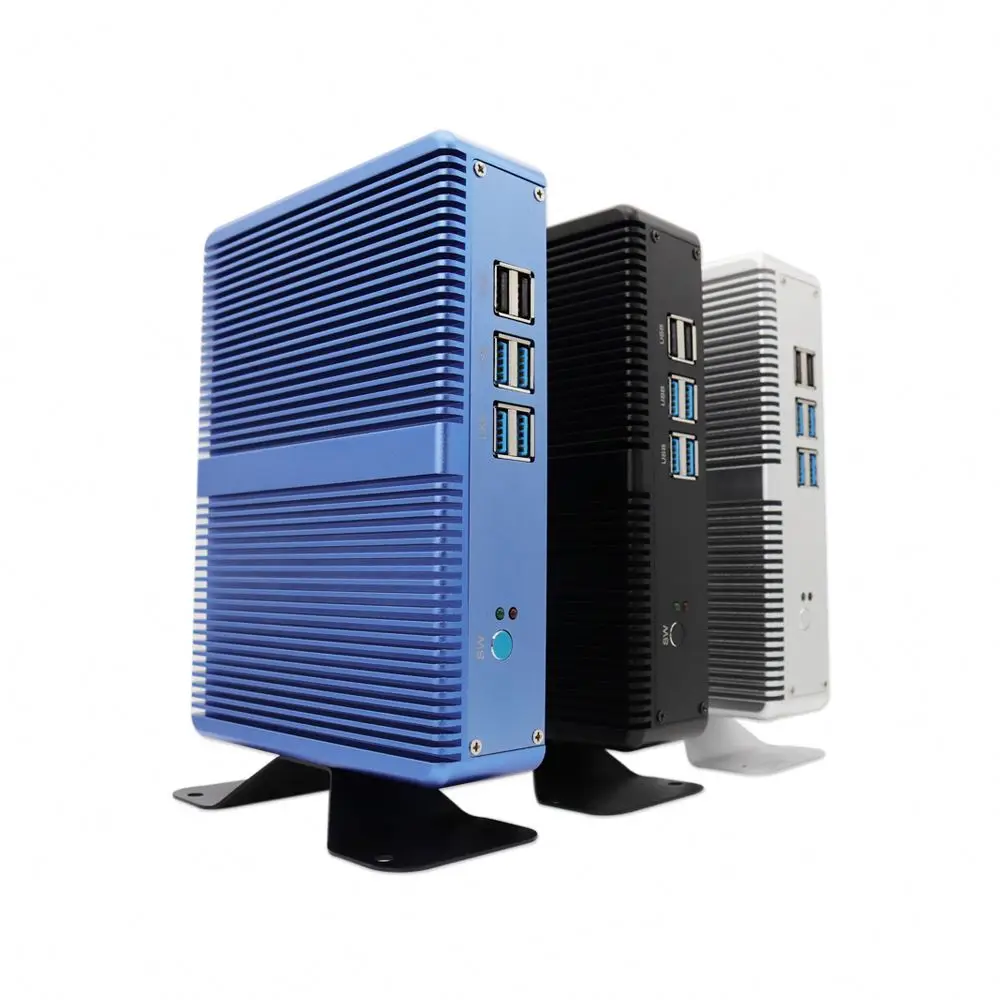 Мини неттоп i3 4010U безвентиляторный настольный мини-компьютер Win10 шт. 4 г ОЗУ 16 HD VGA WiFi ПК процессор Corei5 4200U