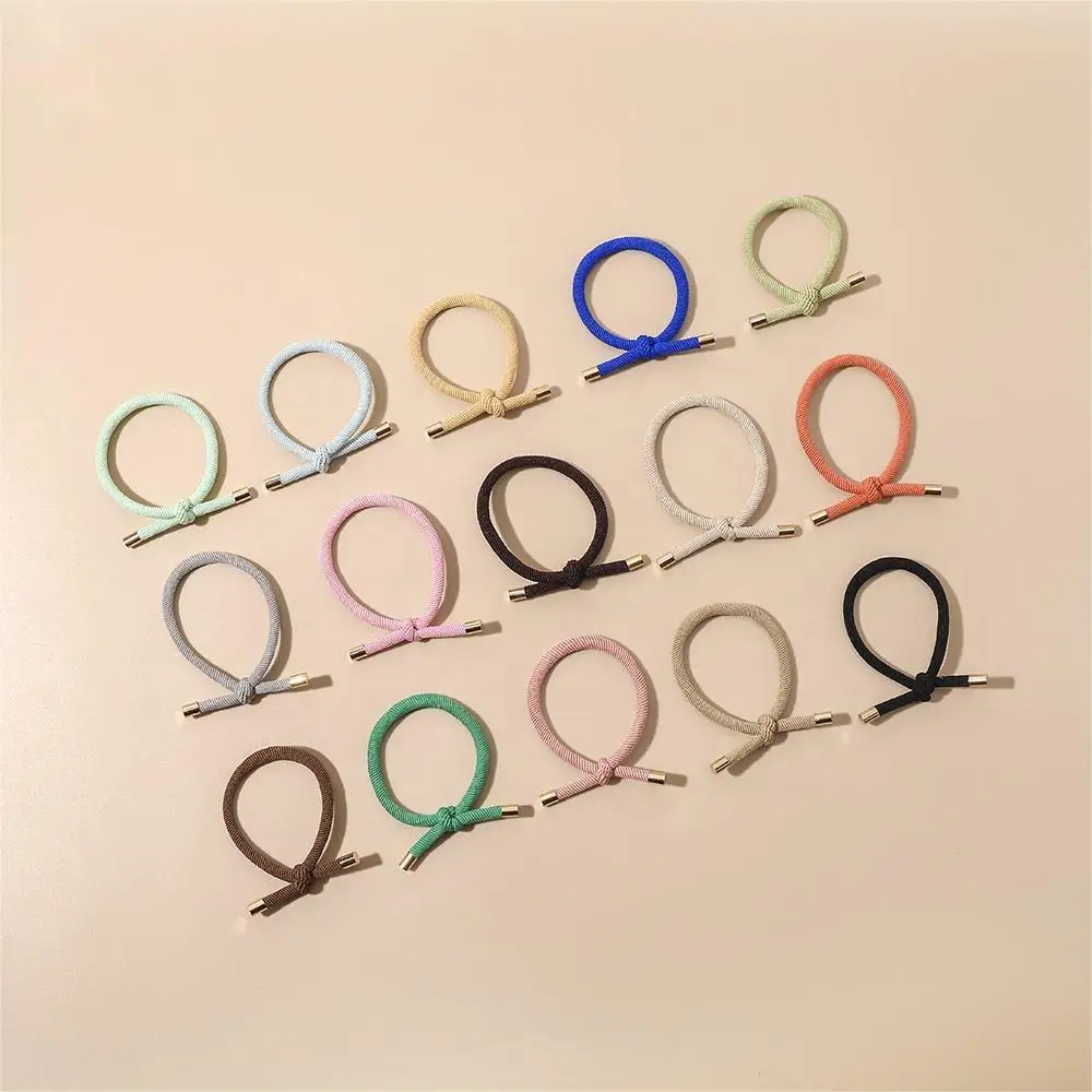 JIRIS Bulk Sale High Quality Elastic Hair Tie Simple Style Hair Tie Holder Daily Use Muli-color Knotted Hair Tie For Girls Women