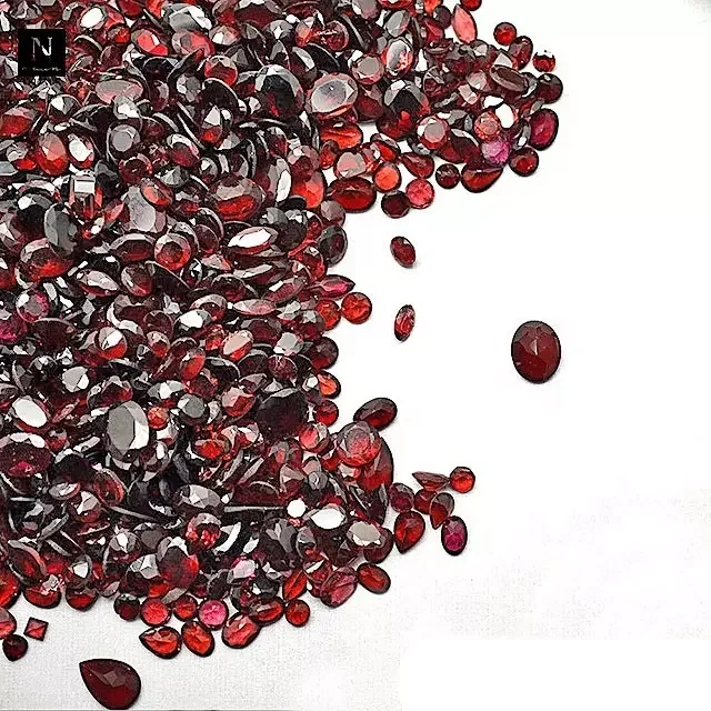 Genuine Garnet Natural Mix Shape Faceted Loose Gemstone 0.50-3 Ct for Making Jewelry Wholesale