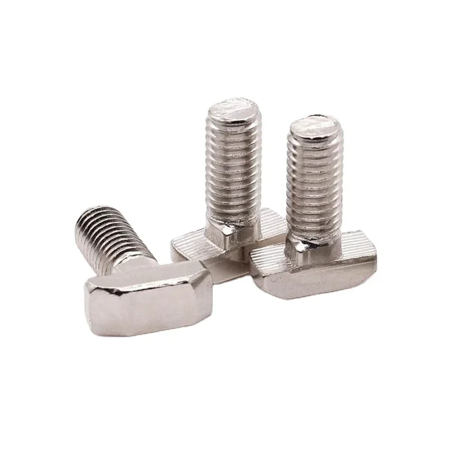 Universal standard / customization T head bolt, T slot bolt, square head bolt used for Aluminium profile or solar mounting