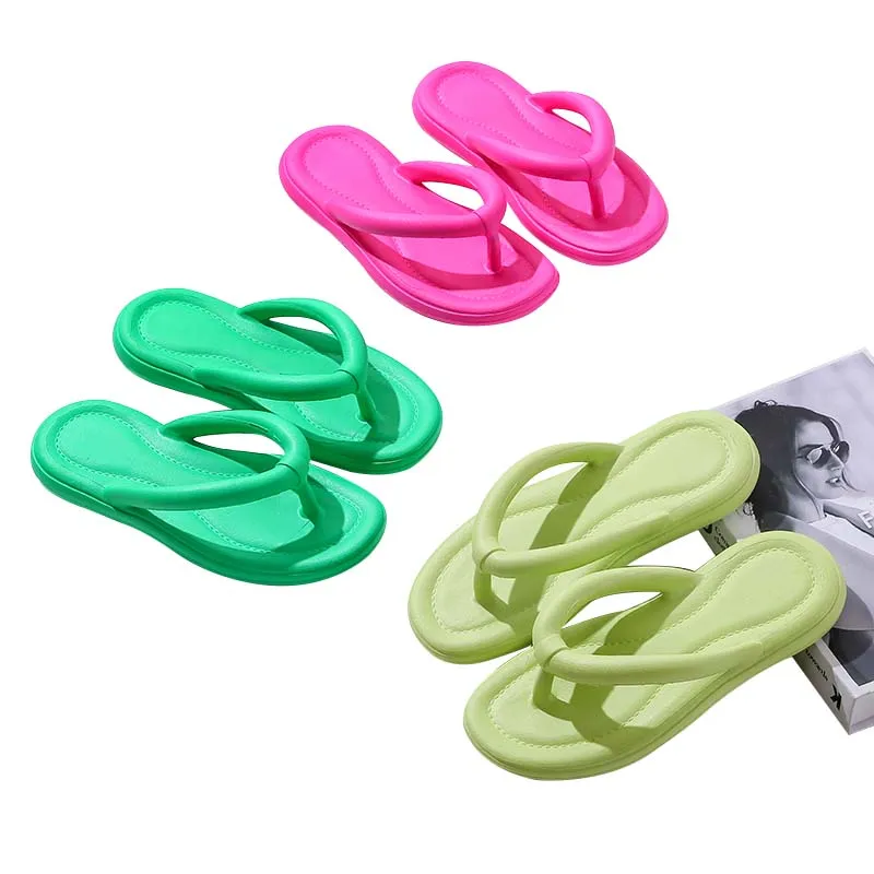 OEM Custom Logo  Flip-flop Slippers For Women Summer Outdoor EVA Slippers Unisex Flat Ladies Slippers
