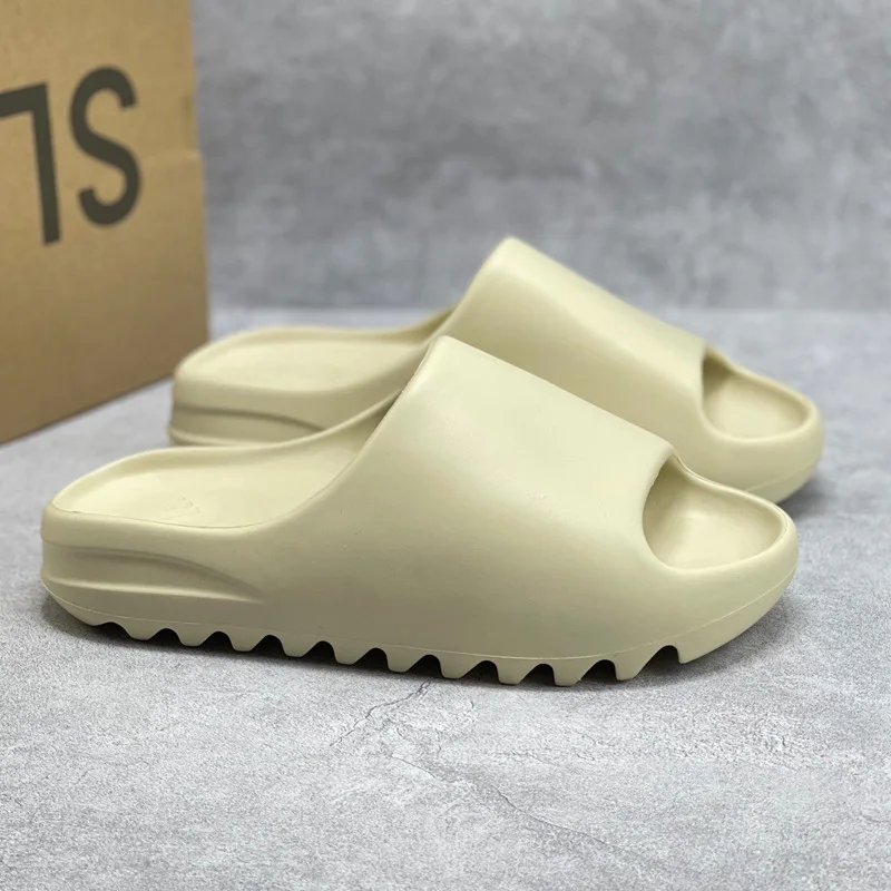 2023 однотонные сланцы Elmo Yeezy в коробке оригинальные высококачественные модные тапочки для