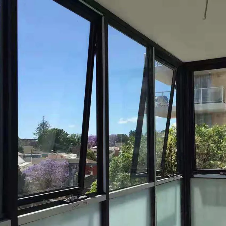 Top Hung Residential Glass Aluminum Awning Window With High Quality
