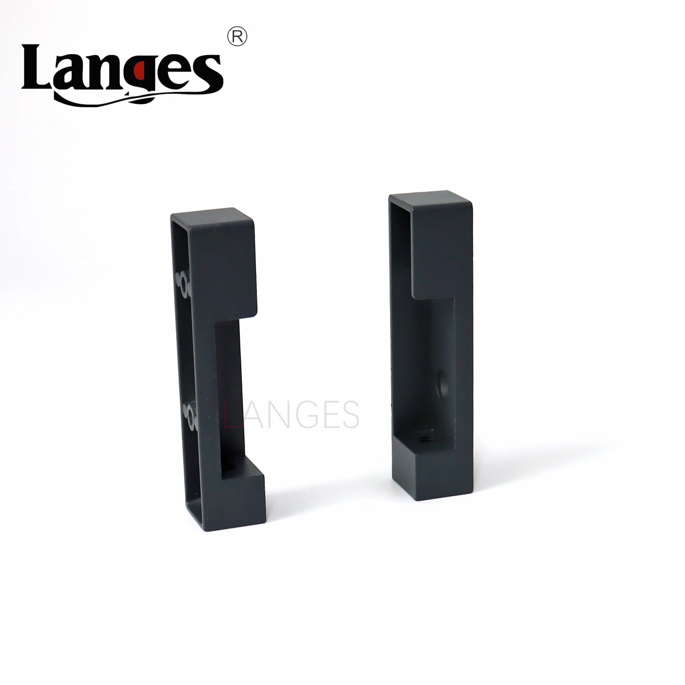 Zinc Flange Easy Installation Square curtains rods holder clamp Wardrobe Hardware Closet Metal Pole Sockets with Screws