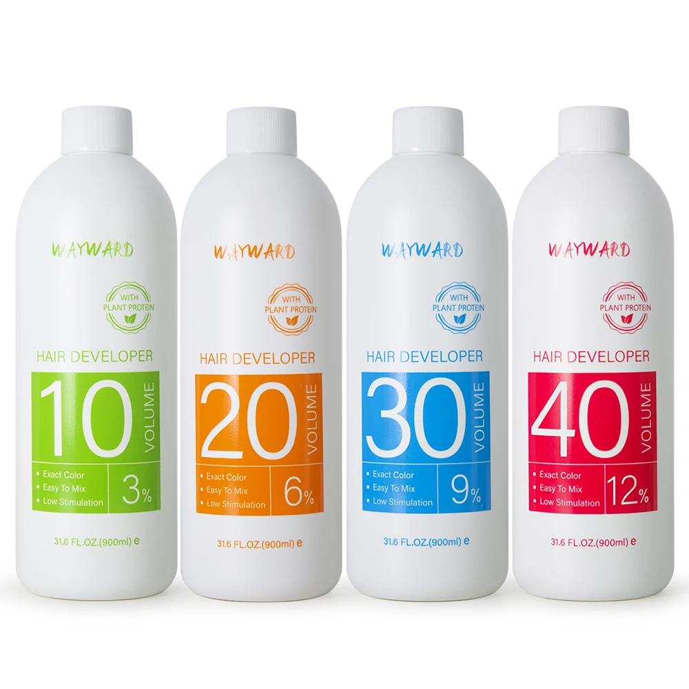 Fast shipping wholesale private label peroxide hair color developer natural cream oxidant hair in hair dye