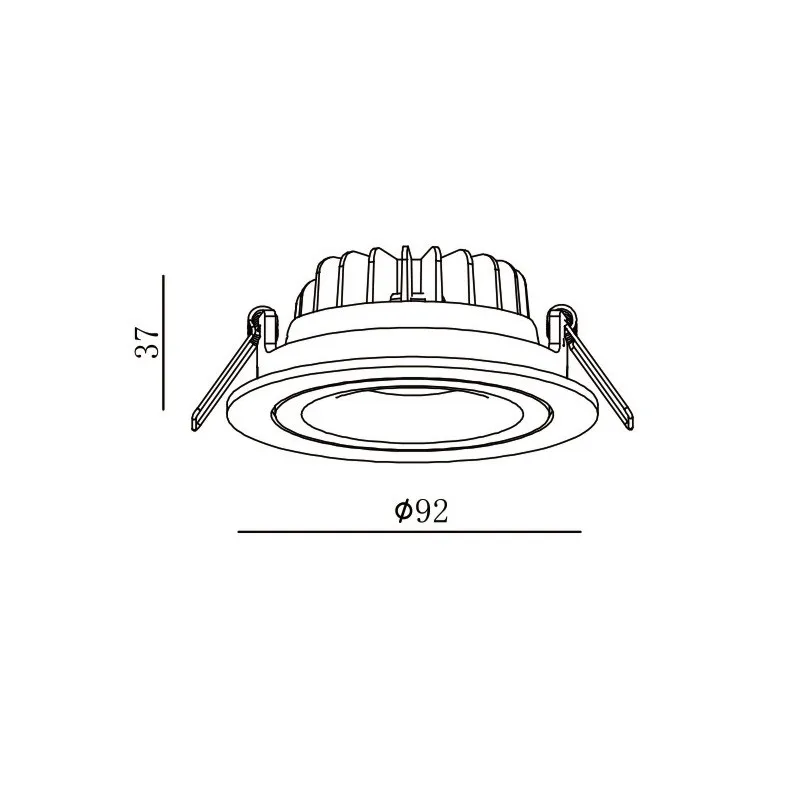 led downlight usa 7W dimmable ceiling light chrome waterproof For Dinning Room High quality cob downlightled lifud driver
