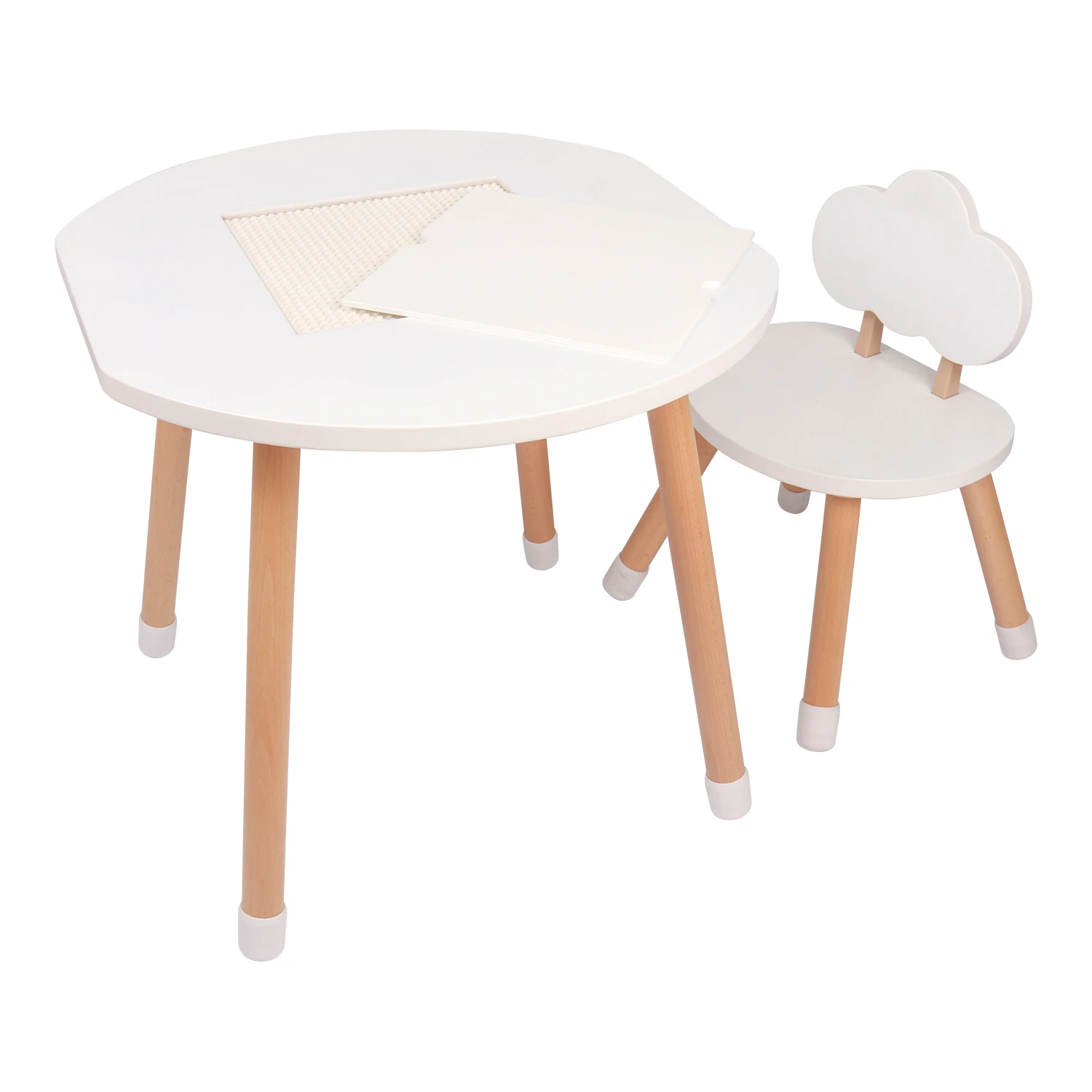 Kindergarten Children Wooden Furniture Sets Lego Table Classic Table Chairs Activity Kids School Desk And Chair Set