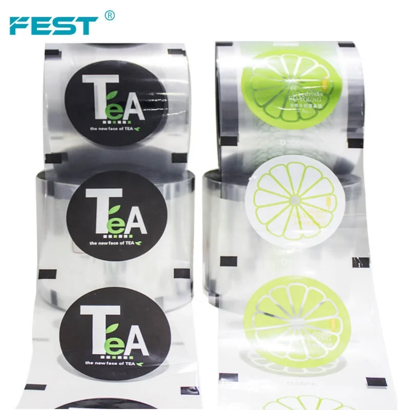 FEST Custom printed pp paper/plastic cup sealing tray sealer film for wholesale
