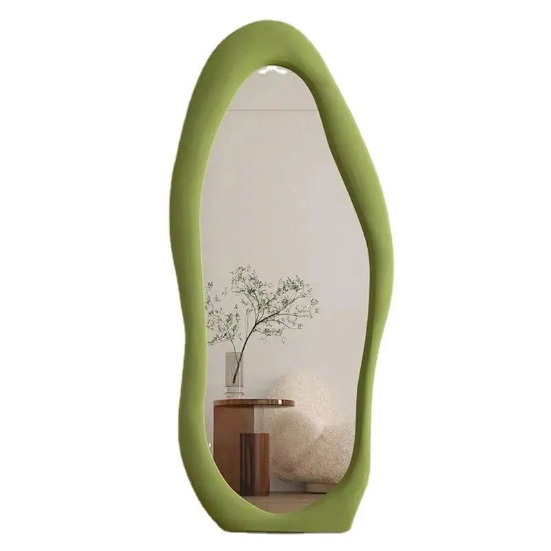 Full body dressing mirror, irregular fitting mirror, internet famous cloud shaped mango floor mirror