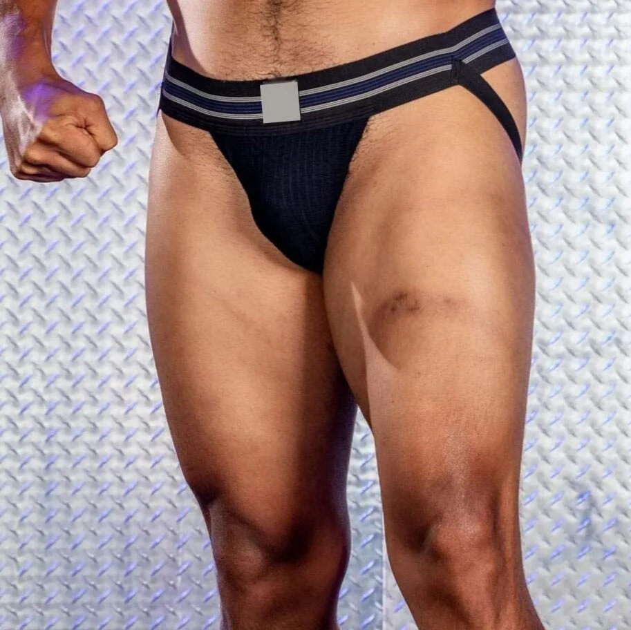 ZN- 3 Inch Wide Band Athletic Supporter Cheap Underwear Jockstrap For Men Custom Logo With 3 Straps