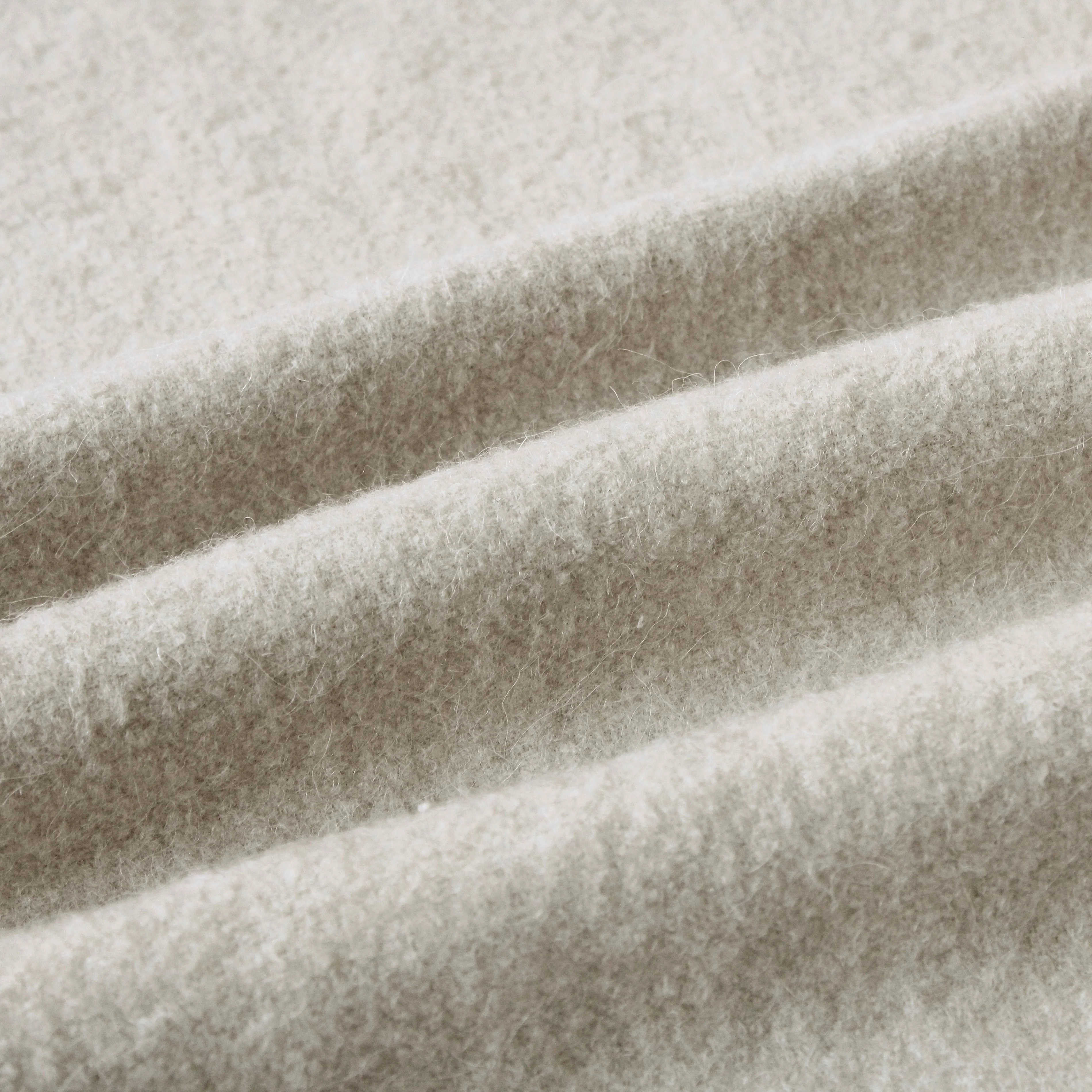 24 New Arrival High Quality Brand Fashion Champagne Woven Double Faced Alpaca Merino Wool Tweed Fabric for Overcoat Suit Dress