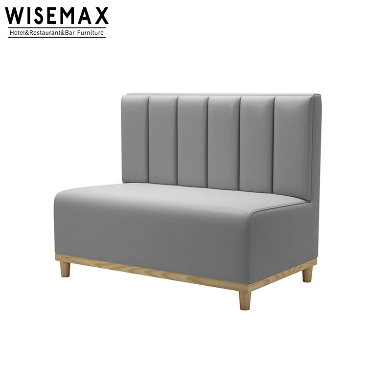 
Wholesale restaurant furniture modern upholstered cafe hotel booth seating leather wood restaurant booth sofa 
