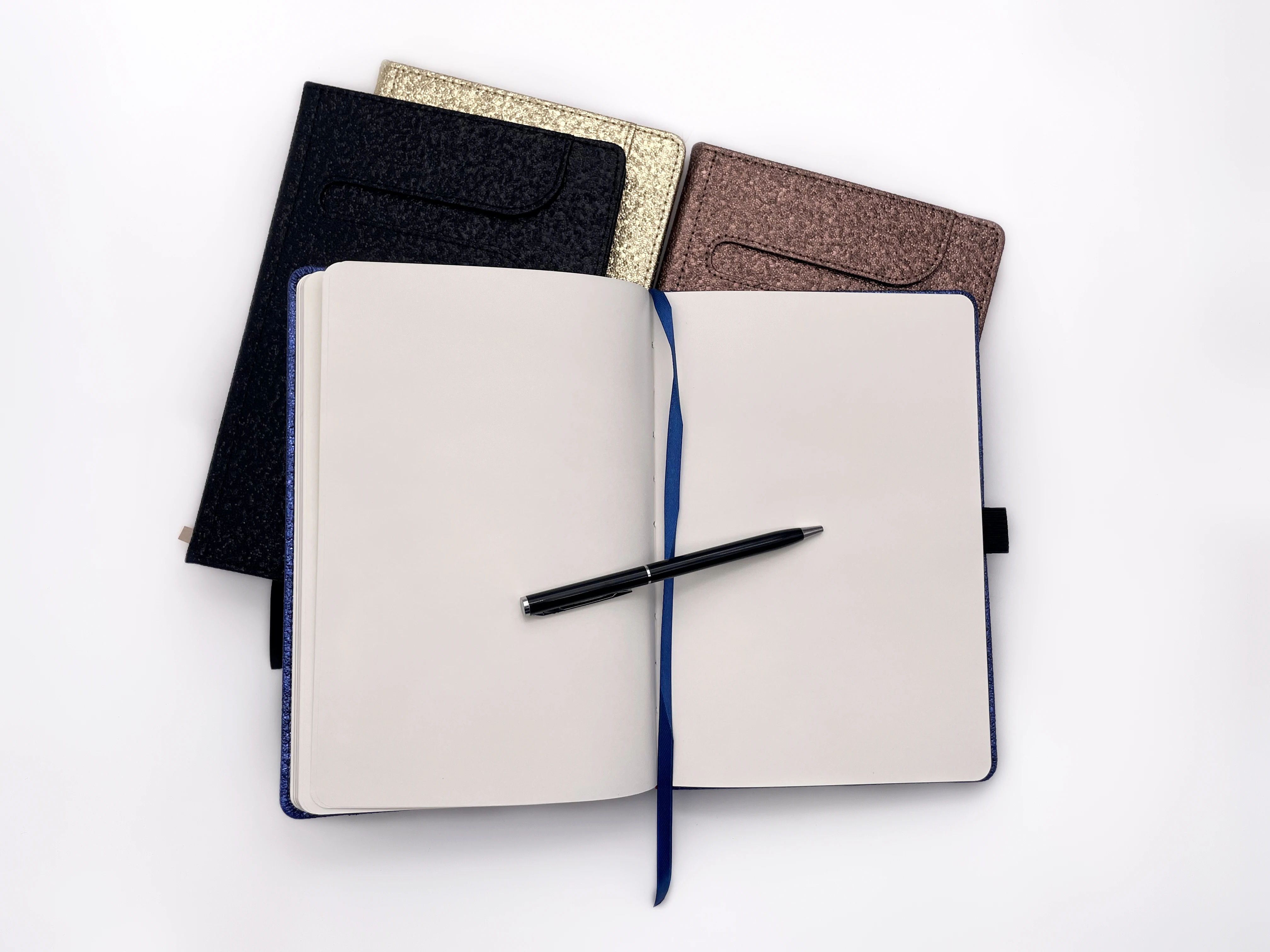 Wholesale A5 PU Leather Notebook Colorful Glitter Journal Hardcover Creative Office School Diary