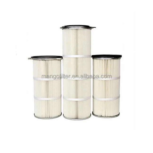 Industrial Dust Filter Cartridge Air Dust Powder Filter Equipment Three Lugs Coated Polyester Filter Cartridge