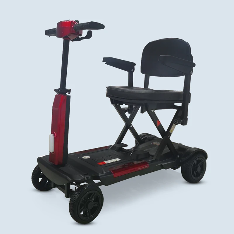 Portable one-click folding electric scooter for the elderly and disabled