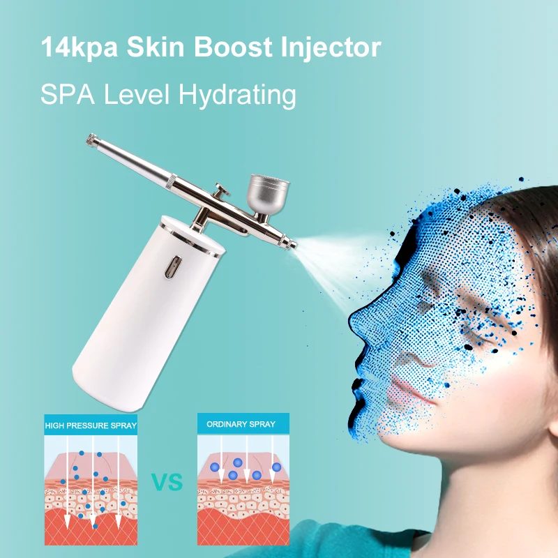 Portable Face Hydration Machine Oxygen Infusion Nano Mist Spray Gun for Skin Care Facial Body Moisturizing