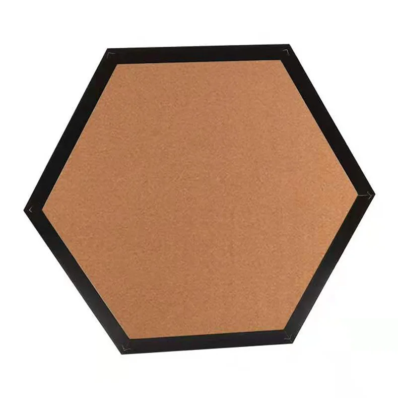 Цена производителя, лидер продаж, шестигранная пробковая декоративная плитка, доска для записей в черной рамке