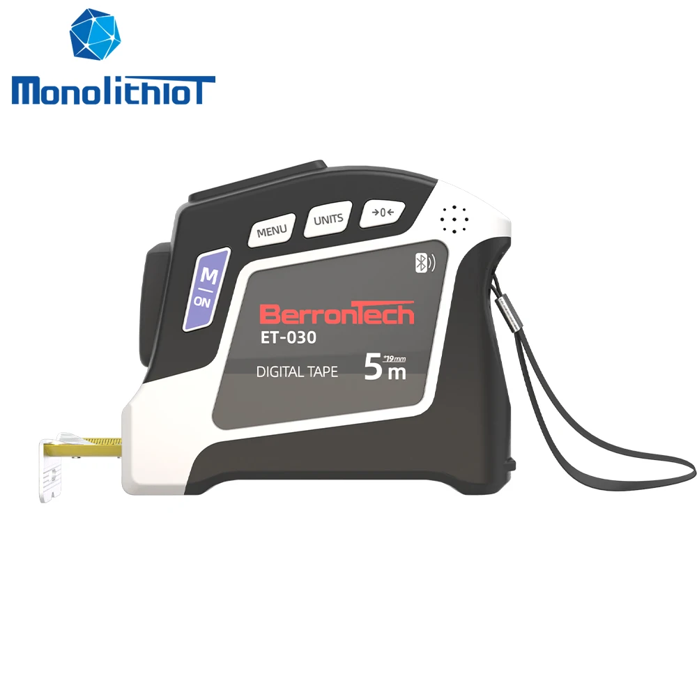 MonolithIoT ET030 Intelligent Rechargeable Electronic 5 Meters/16ft Digital Display Measurement Tape