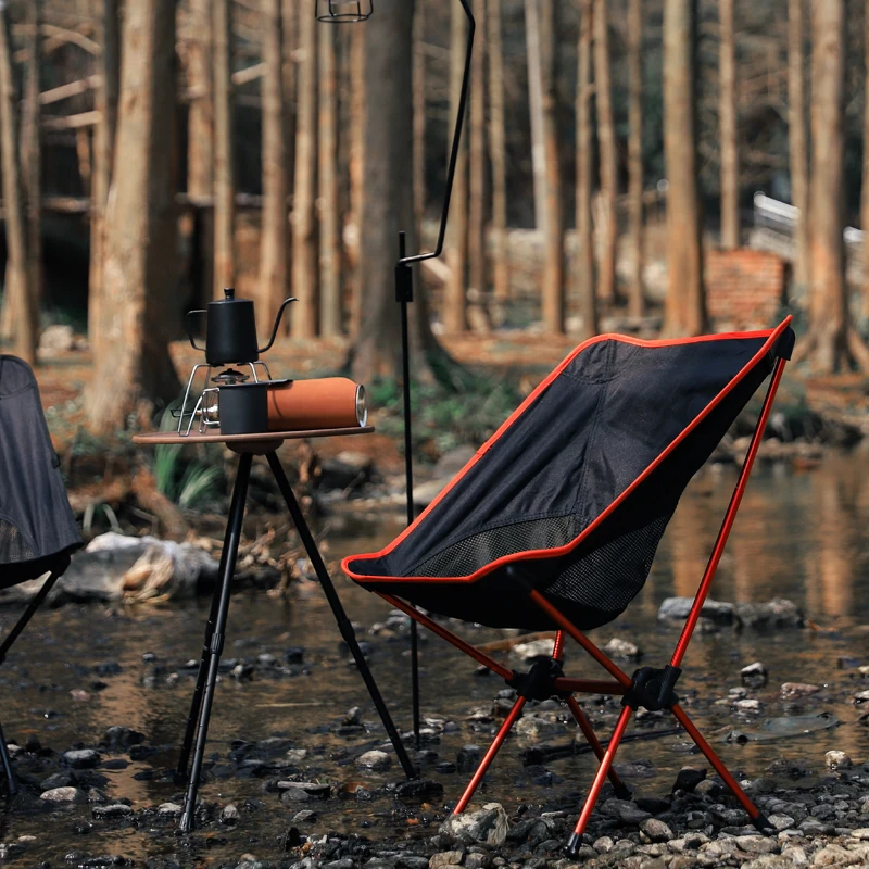 Portable Folding Light Weight Moon Chair for Fishing Beach Painting chair Moon Rocking Chair For Outdoor