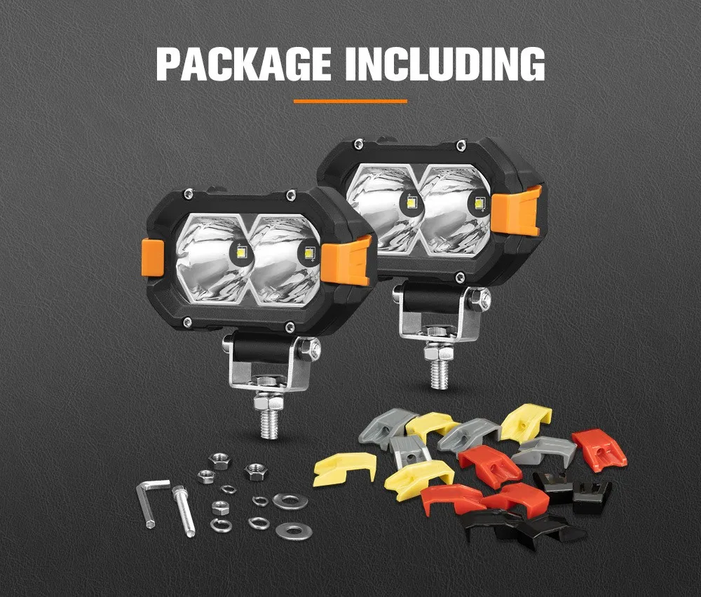 NEWWIND 4Inch Cube Pods Fog Driving Lamp LED Work Light Working Headlights With DRL For Offroad SUV 4x4 Car Truck Accessories