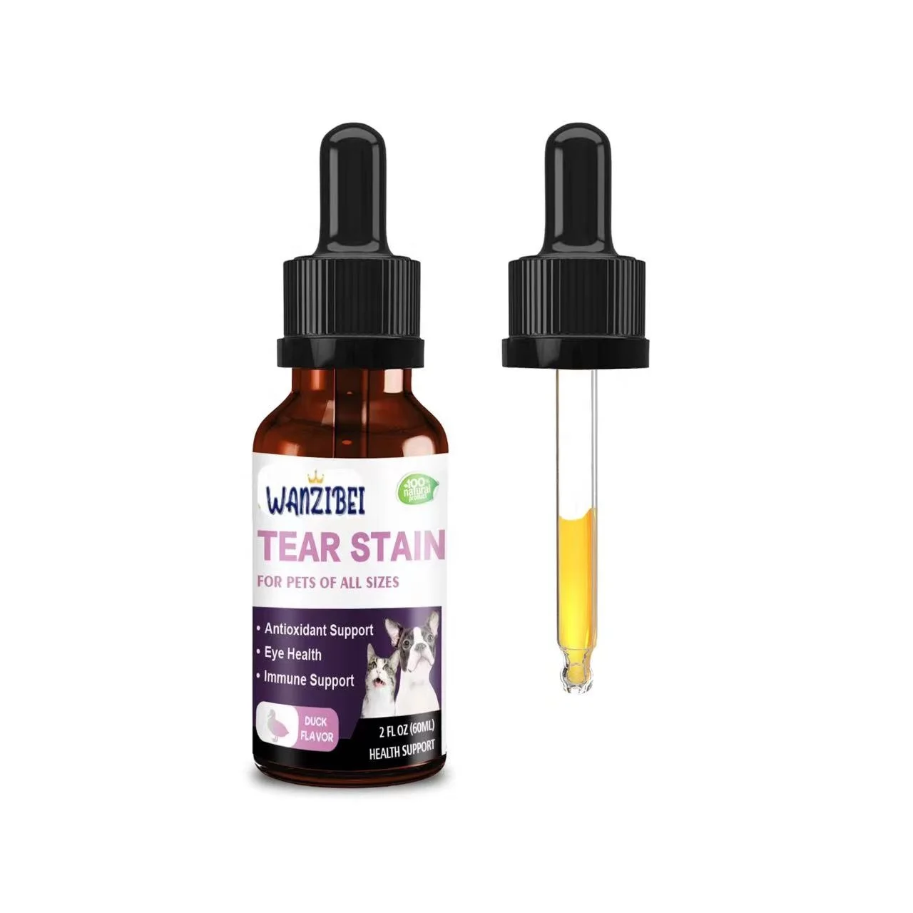 OEM/ODM Tear Stain Liquid Drops for Waterproof Airbrush Brows Hybrid Dye Stain for Skin and Hair Lasting 4-6 Weeks