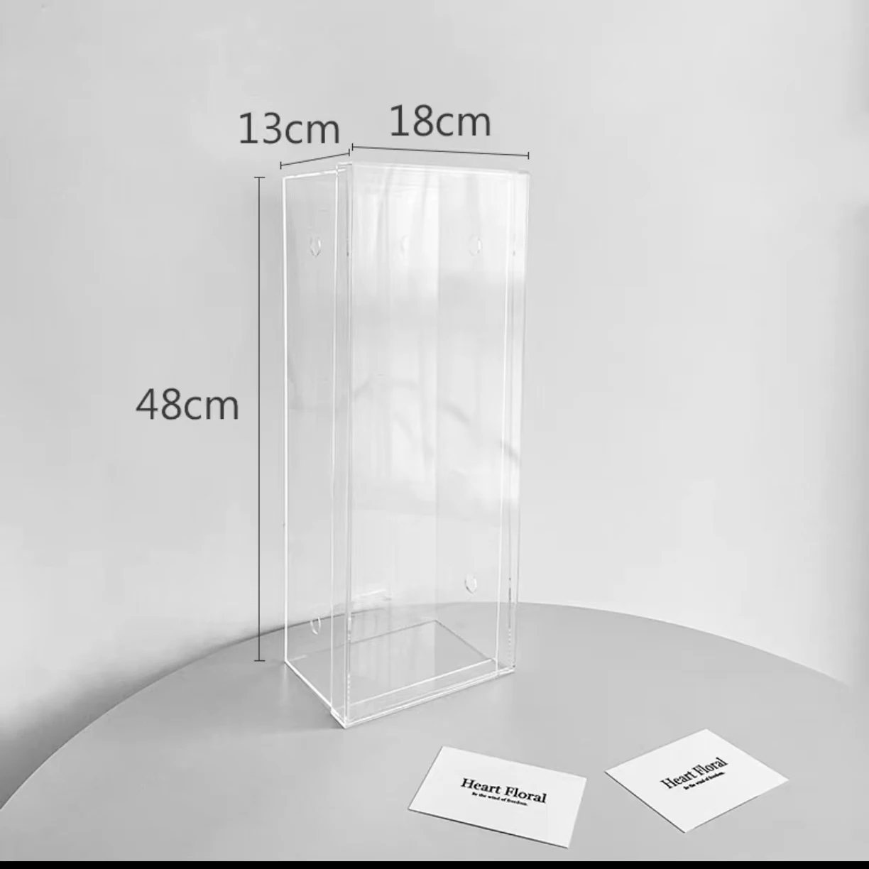 Custom Clear Rectangular Acrylic Modern Vase Rose Floral Vases Flower Display Box for Centerpieces for Home Decor Weddings