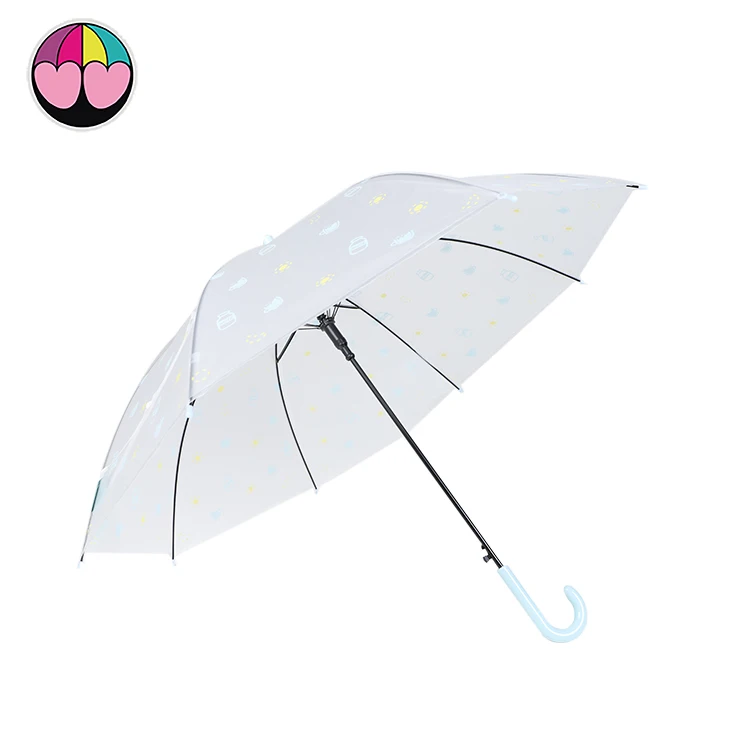 Automatic printing EVA straight bike rain cartoon umbrella