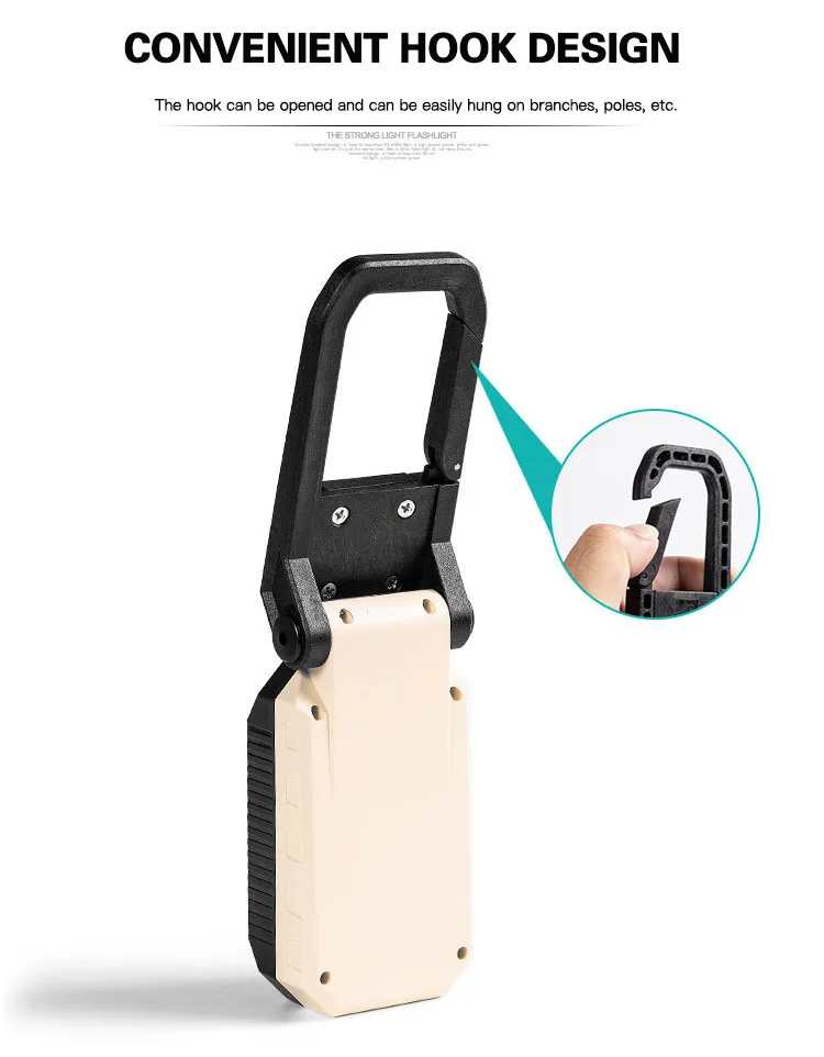 USB Rechargeable COB Folding Work Light 4 Modes T6 LED Camping Flashlight Torch Lantern Emergency Light Magnetic Car Inspection