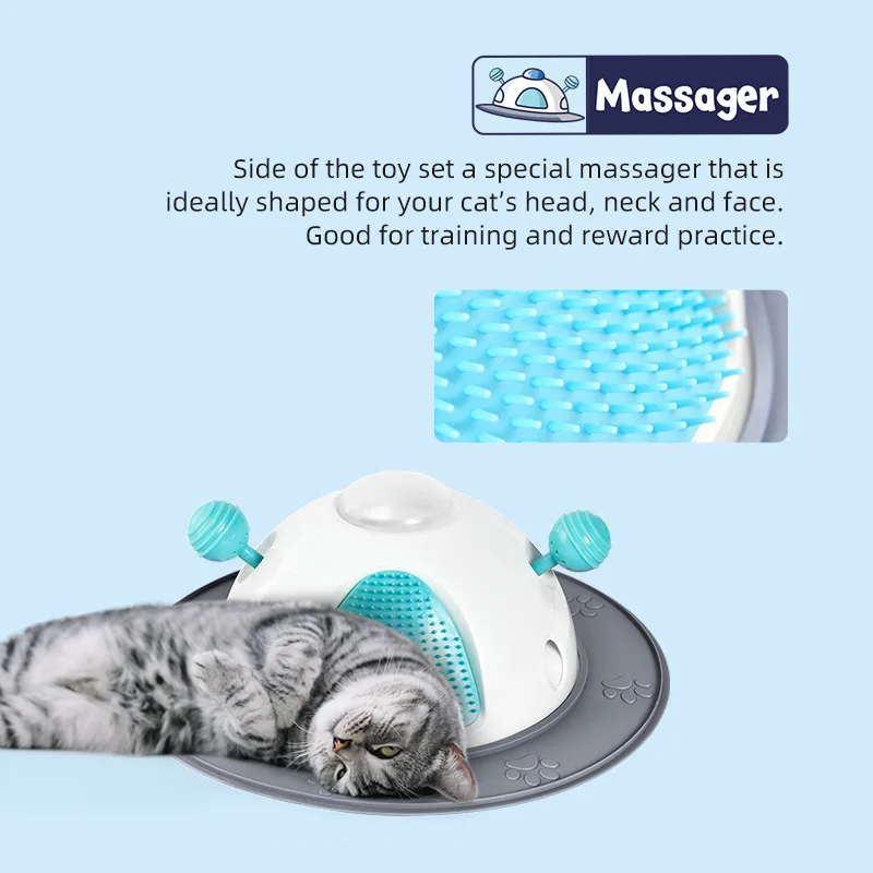 Interactive Pet Puzzle Toys Cat Massage Brush Treat Dispensing Slow feeder Dog Giggle Ball IQ Toys