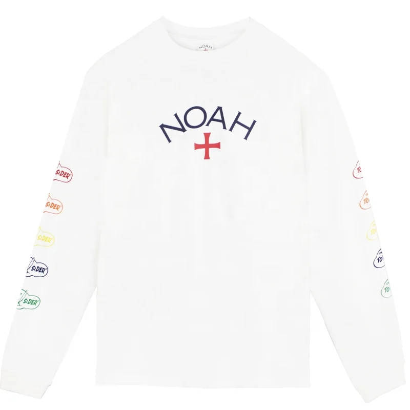 В Горошек оптовая продажа Core логотип t-образное соединение с принтом «крест» цвет парусный спорт футболка с длинным рукавом