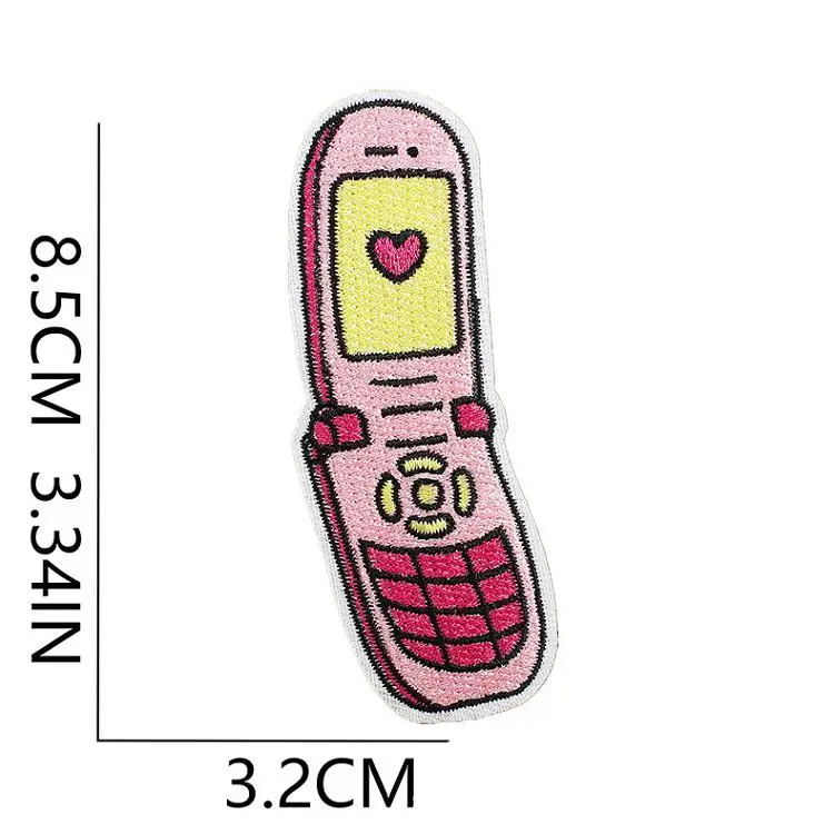 Wholesale 3D personalized Neon hot pink assorted western embroidery patches iron on small tongue trucker hat patch heat transfer