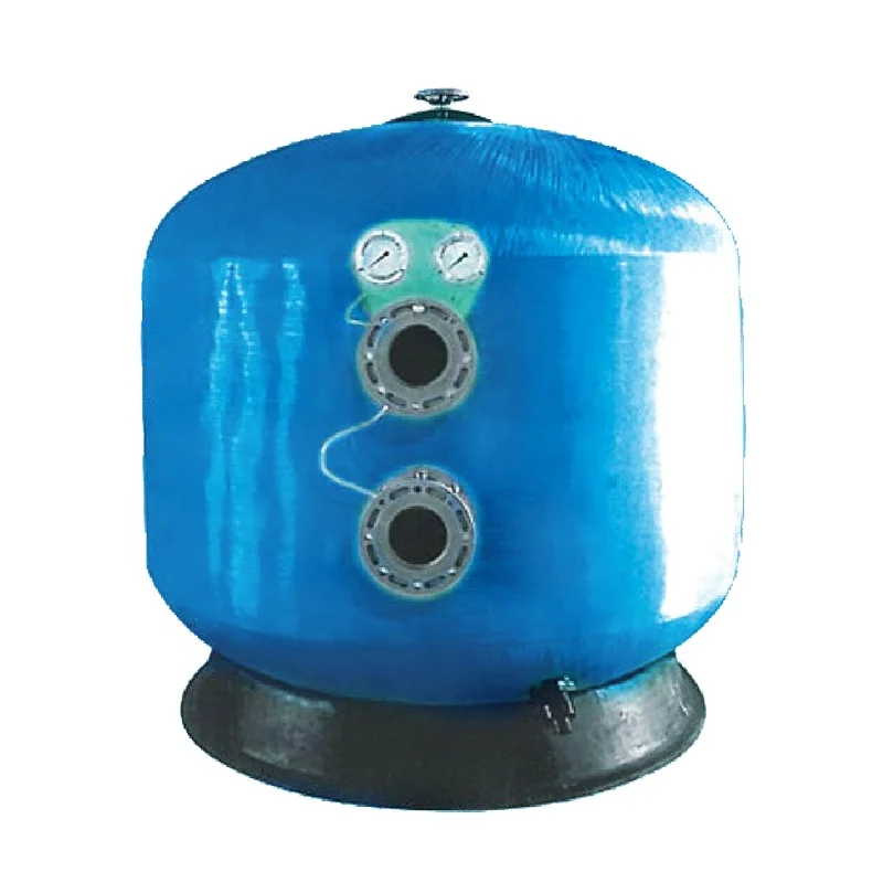 Fiberglass commercial big swimming pool sand filter with butterfly valve for water treatment