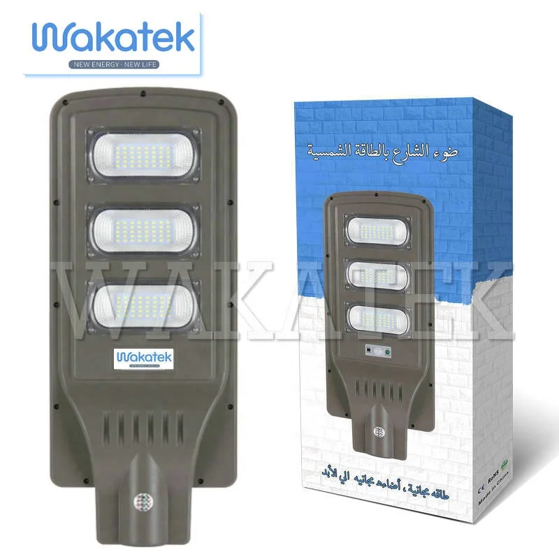  Светодиодный уличный фонарь на солнечной батарее Wakatek 90 Вт все в