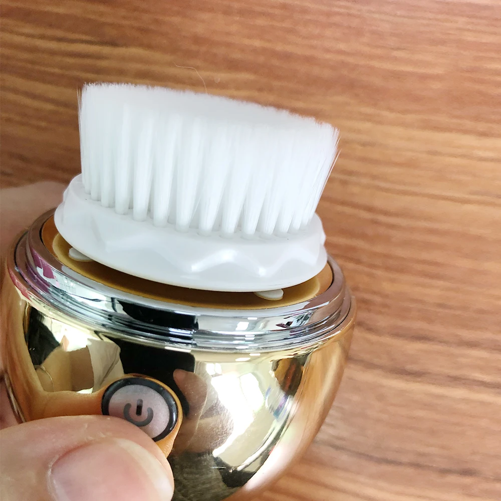 Wireless charging Sonic Vibration facial deep cleansing brush IPX7 electric cleaner massage silicone brush women beauty device