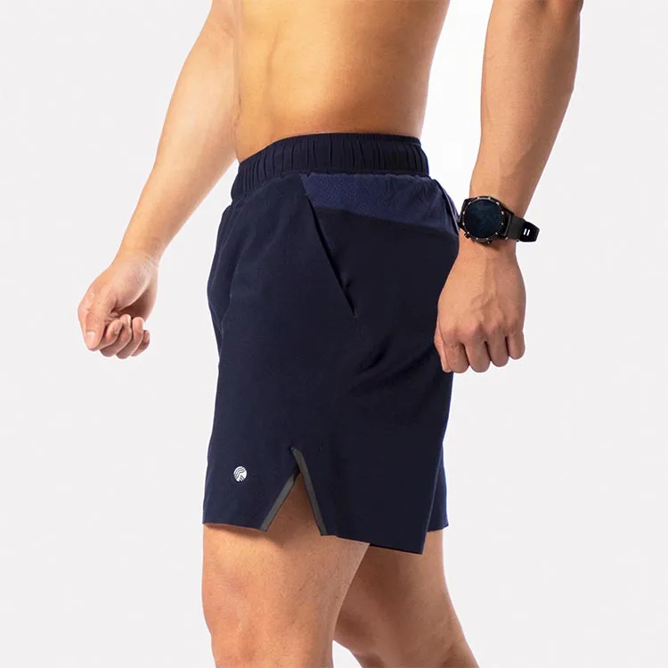 Oem оптовая продажа, мужские спортивные шорты с боковой молнией, дышащие быстросохнущие спортивные шорты для бега и фитнеса