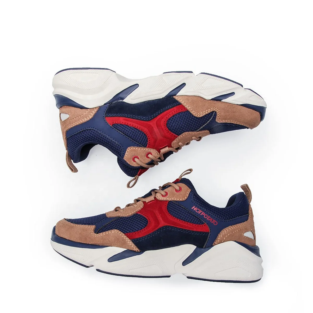 trendy luxury trainers for women retro sneakers leather cushioned comfortable daddy shoes  HOTPOTATO  D3