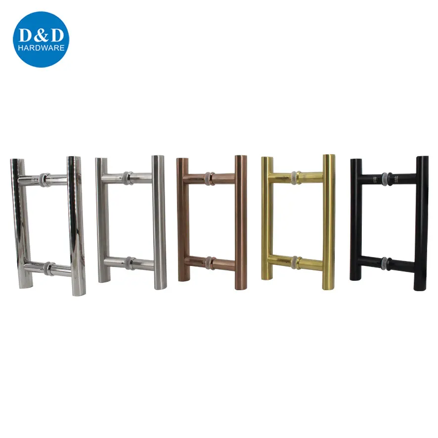 Stainless steel silver D type back to back pull handle for Glass Main Door Pull Handle Hardware