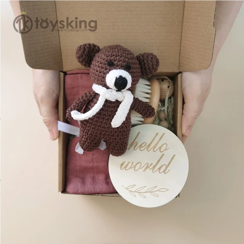 Baby Shower Gifts, New Born Baby Gifts for Girls Boys, Unique Baby Gifts Basket Essential Stuff - Baby Lovey Blanket Newborn