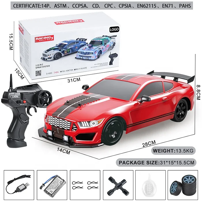 1/16 4wd 2.4g Remote Control Sport Racing Rc Toy Car Mini Drift Car High Speed Toy Rc Drift Car For Kid Toys