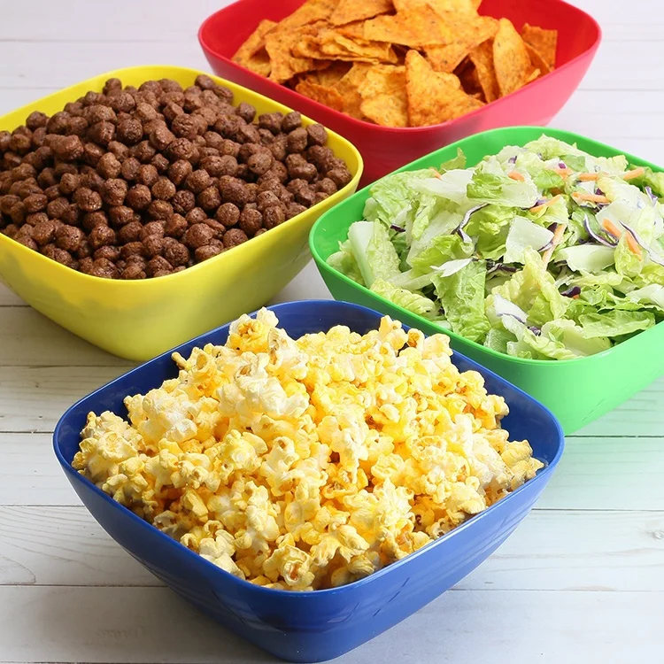 Reusable Unbreakable Easter Candy Dish Snack Bowl Plastic Party Serving Bowls for Side Dishes Pasta and Salad Dip