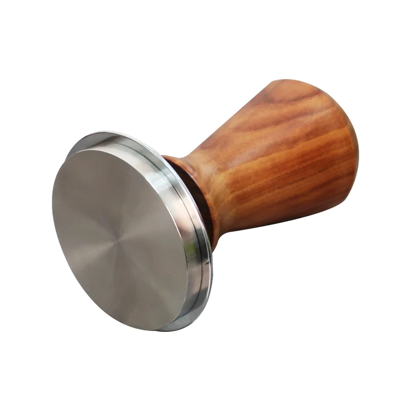 Solid wood constant pressure Durable press tamper espresso Smart Stainless Steel base wooden CoffeeTamper