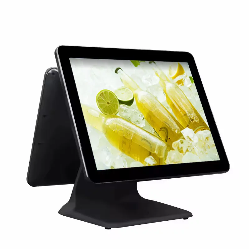 15 inch Dual Screen Touchscreen Monitors Computer POS TFT LCD Display Capacitive Machine All In One Systems Monitor