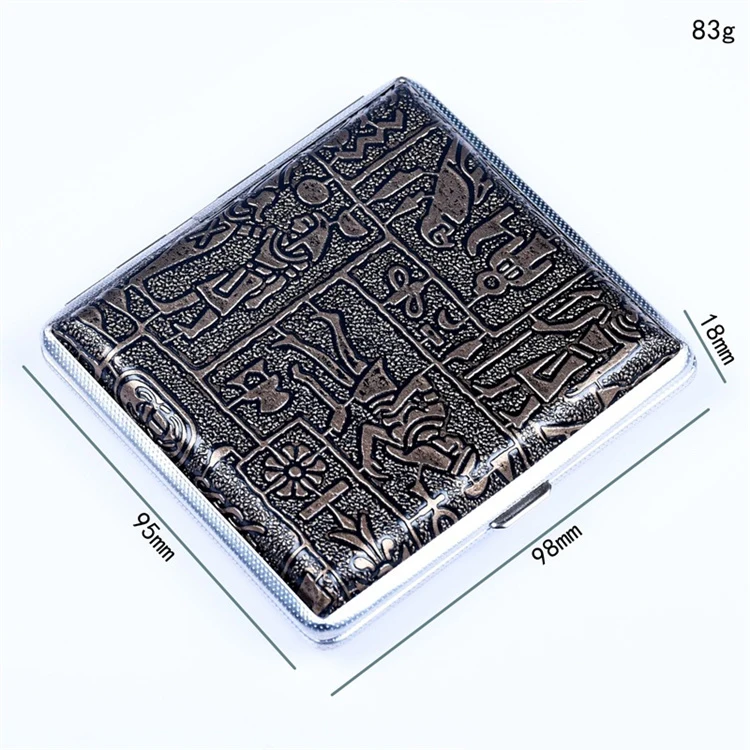 Elastic Strap Boxes Holder Case For 20 Pcs Cigarette Metal Storage Case Men Pu Leather Cigarette Case Engraving