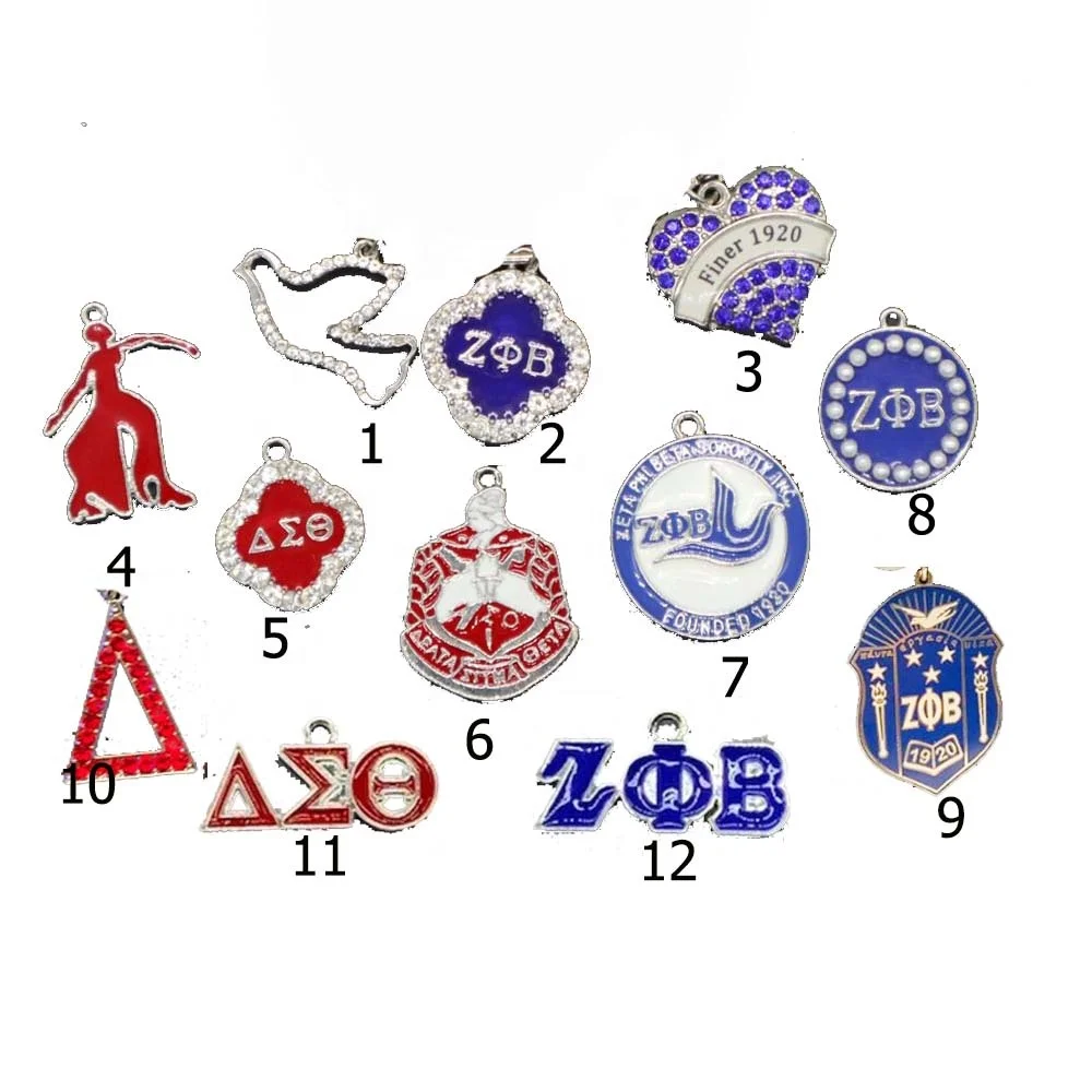 Подвеска Sorority Delta Ювелирные изделия Подвески дизайнерские подвески для DIY браслета Zeta Phi Beta Подвески для изготовления ювелирных изделий